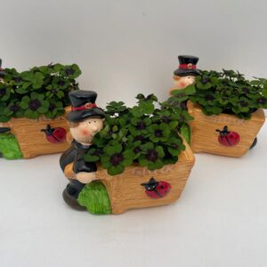 Trifoi Norocos în Roaba cu Noroc – Hornar și Gărgăriță 🍀10,5 CM